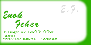 enok feher business card